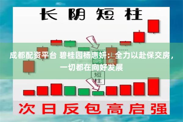 成都配资平台 碧桂园杨惠妍：全力以赴保交房，一切都在向好发展